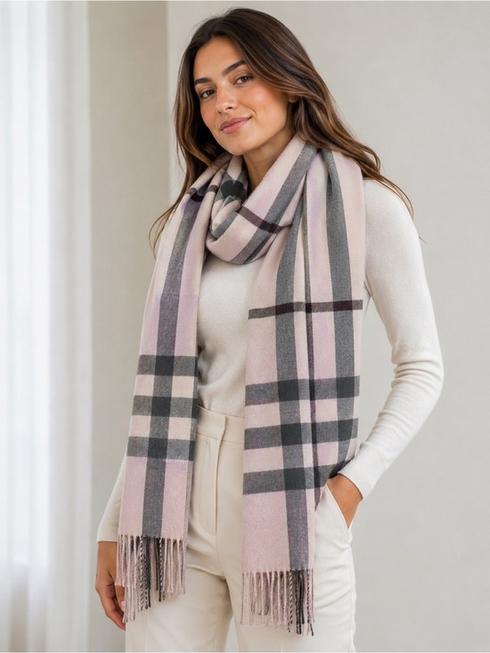 Indigo Accessories - INDIGO pastel dusty rose pink burgundy gray fall winter warm soft blanket scarf